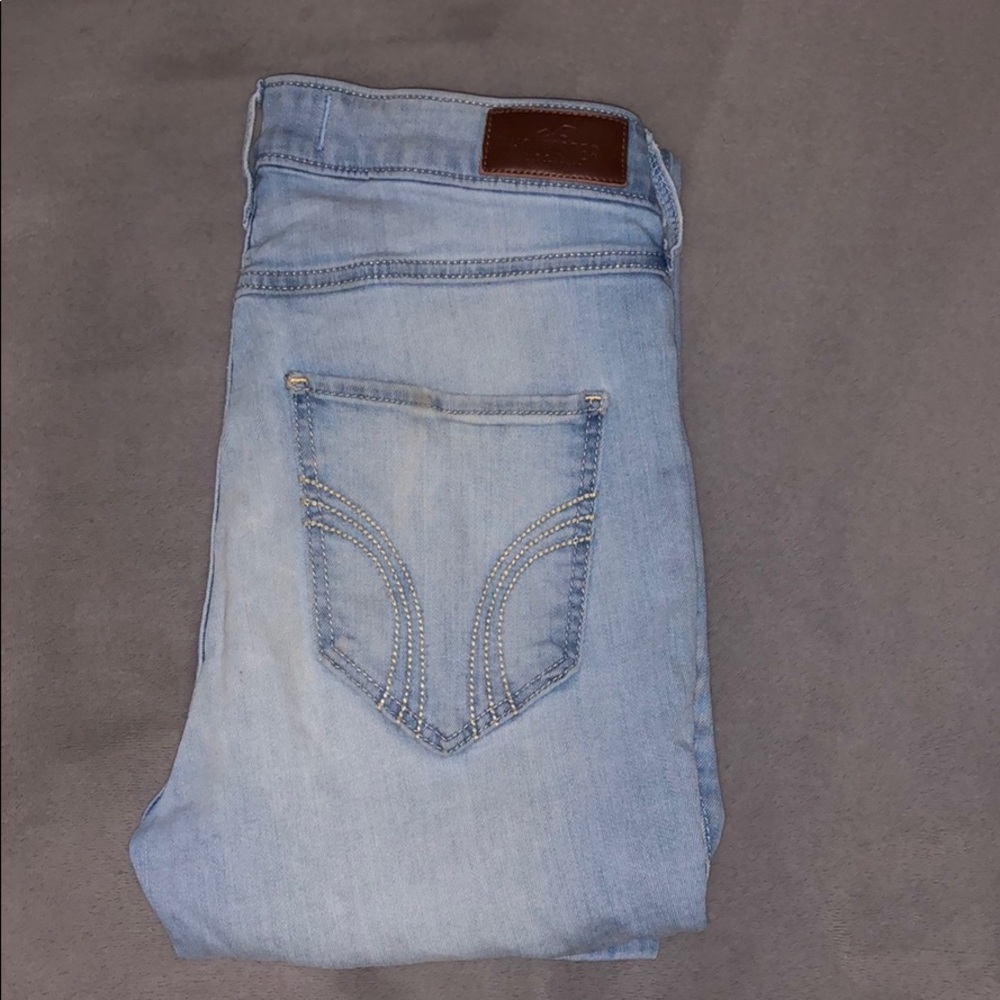 Hollister High Rise Super Skinny Light Wash Jeans